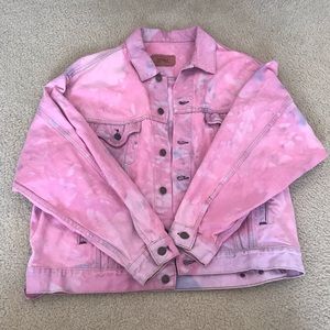 CUTE LEVIS HAND DYED PASTEL PINK DENIM JACKET 💗